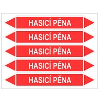 Značení potrubí, hasicí pěna